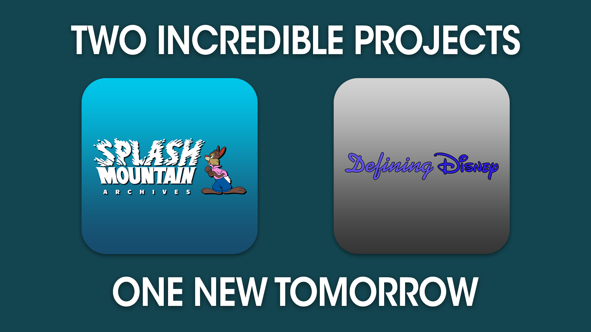 Two Incredible Projects, One New Tomorrow